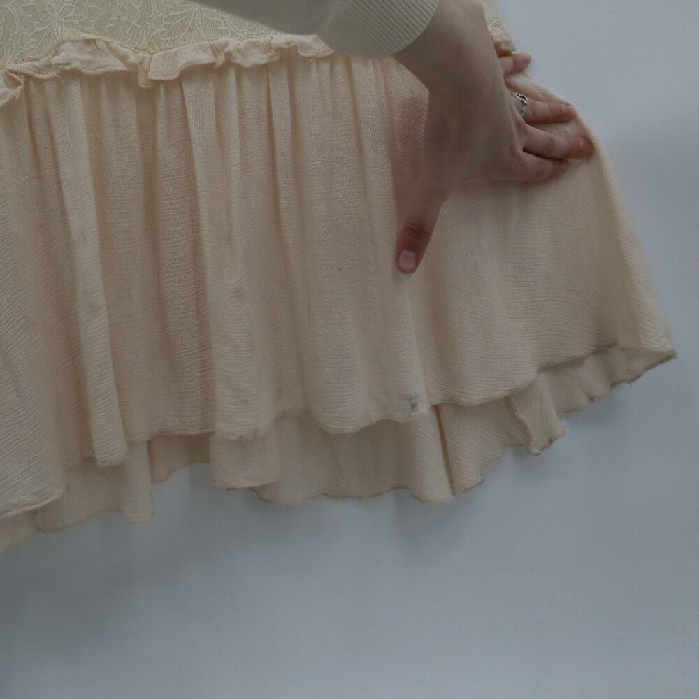 L Love Maxi Dress‎ Womens M Peach Fairycore Cottagecore Boho Romantic Ethereal - Picture 10 of 16
